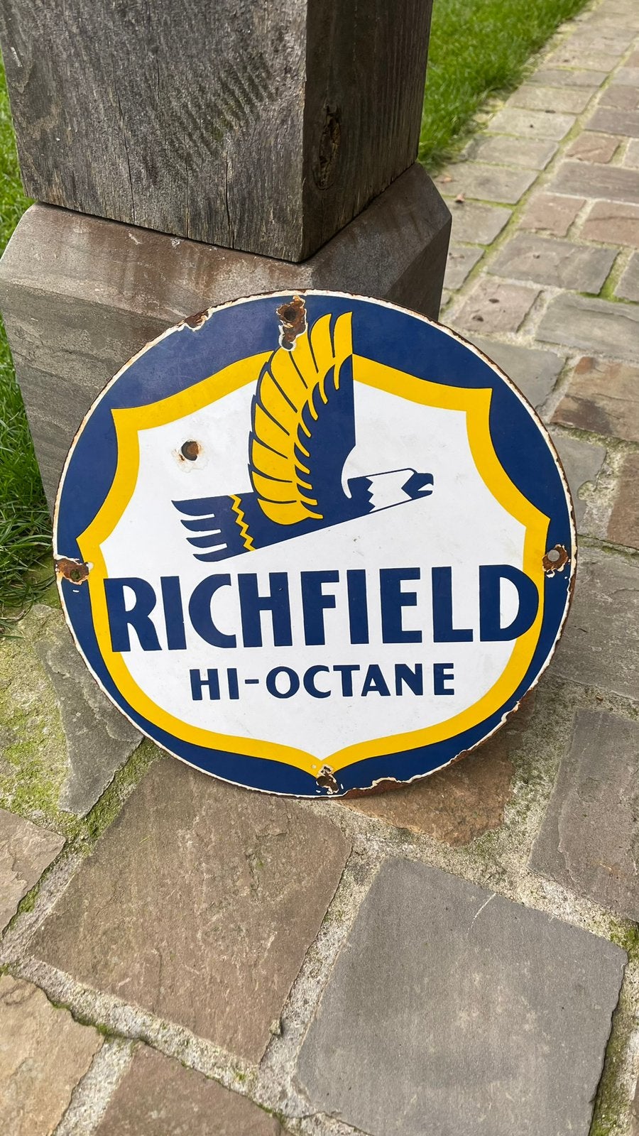 Plaque émaillée Richfield., Enlèvement ou Envoi, Comme neuf, Panneau publicitaire