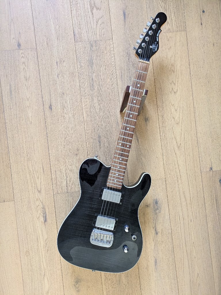 G&L Tribute ASAT Deluxe Carved Top Transparent black, Muziek en Instrumenten, Ophalen, Gebruikt, Solid body