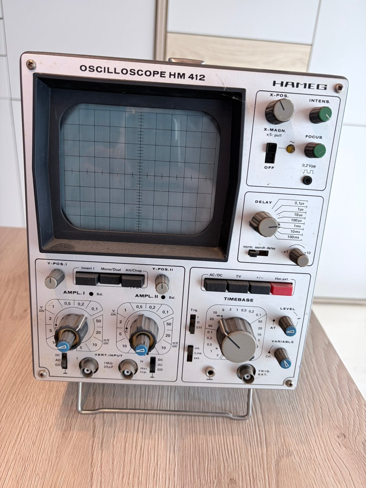 Vintage Hameg oscilloscoop HM 412, Doe-het-zelf en Bouw, Ophalen, Gebruikt