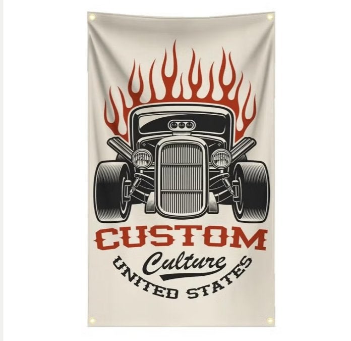 Grote vlaggen Hot Rod (150x90cm)