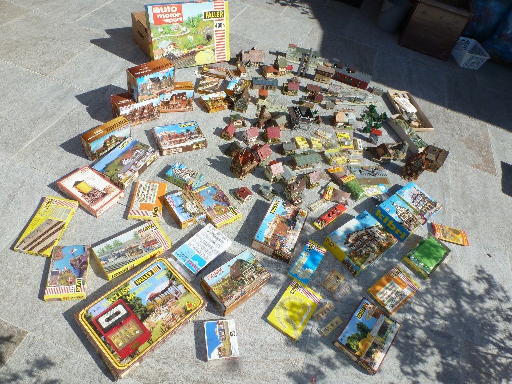 gros lot de décors pour train miniature, Enlèvement, Utilisé