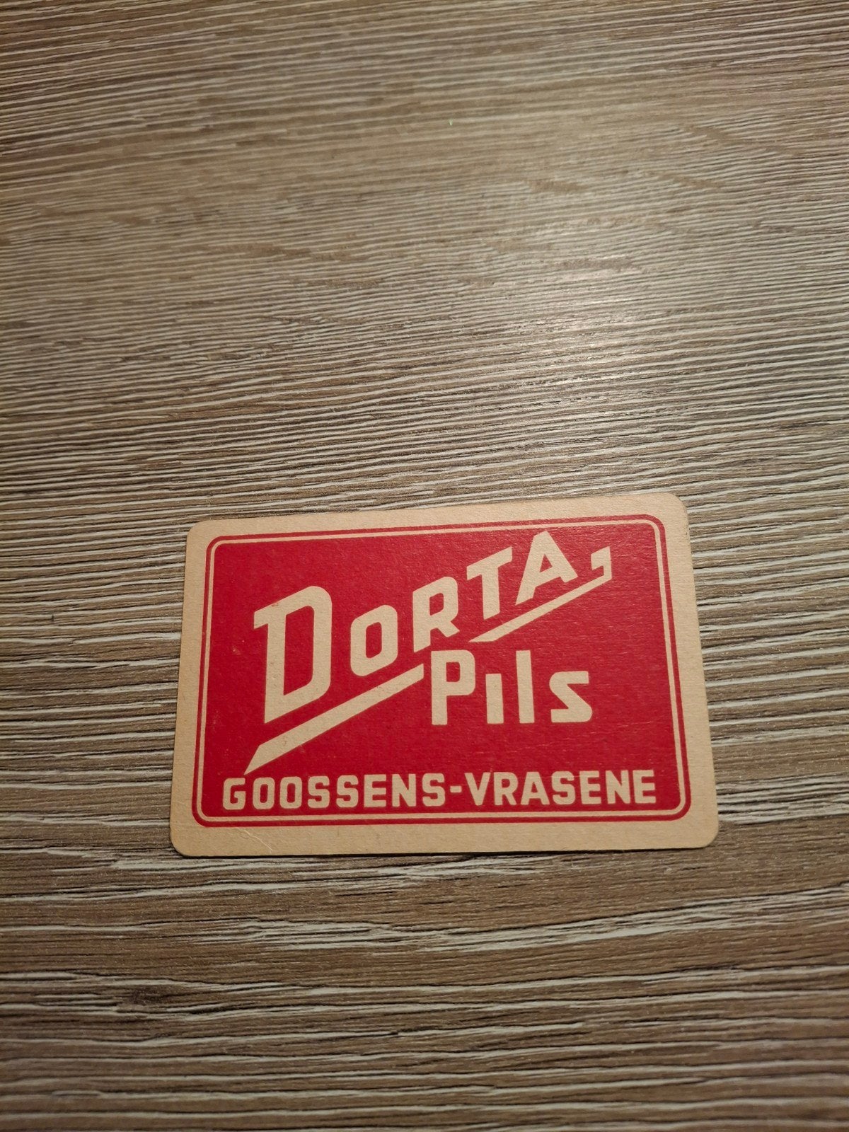 Oude speelkaart dorta pils goossens vrasene, Verzamelen, Speelkaarten, Jokers en Kwartetten, Ophalen of Verzenden