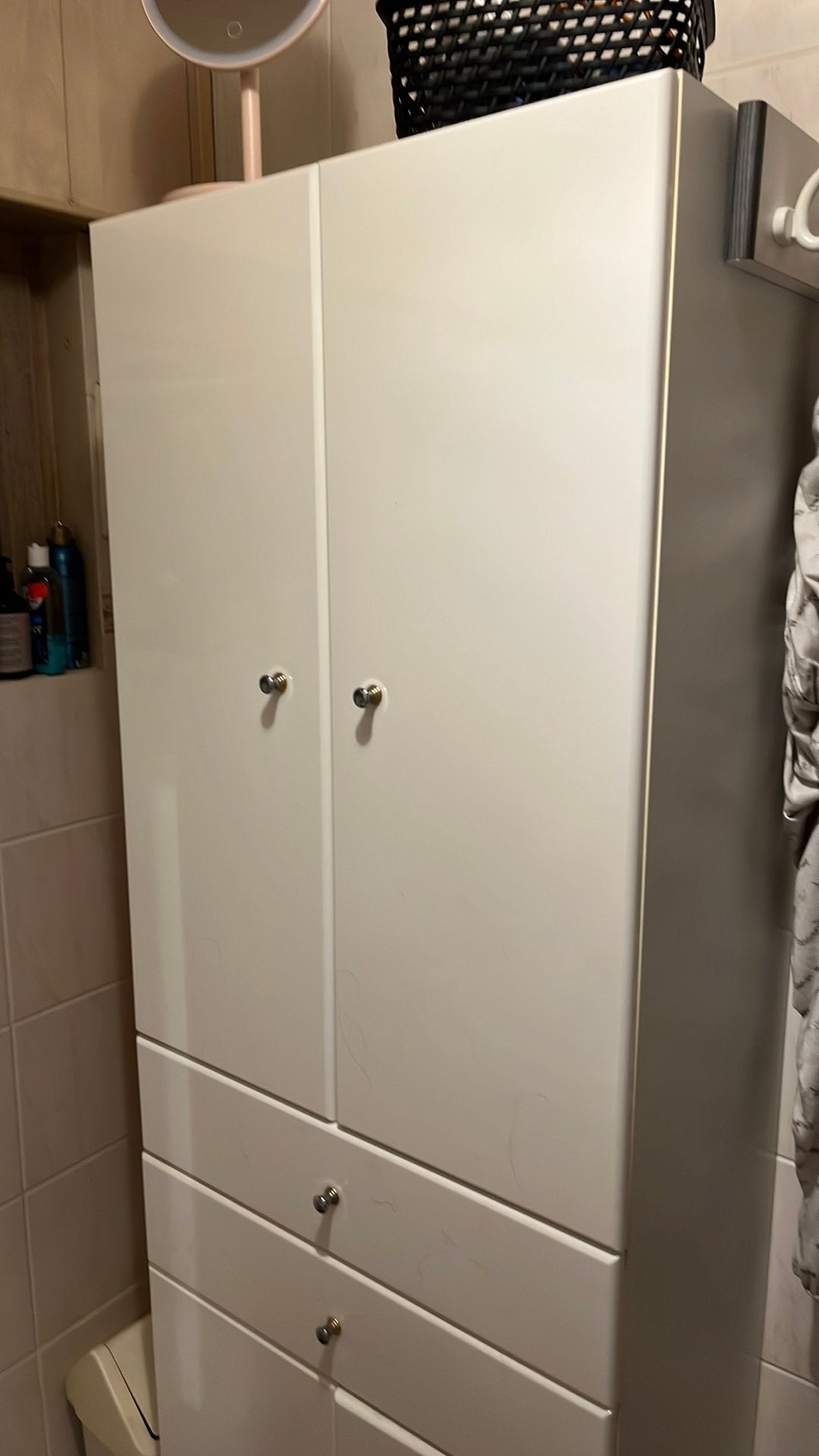 Witte kast, Ophalen, 50 tot 100 cm, Zo goed als nieuw, 150 tot 200 cm