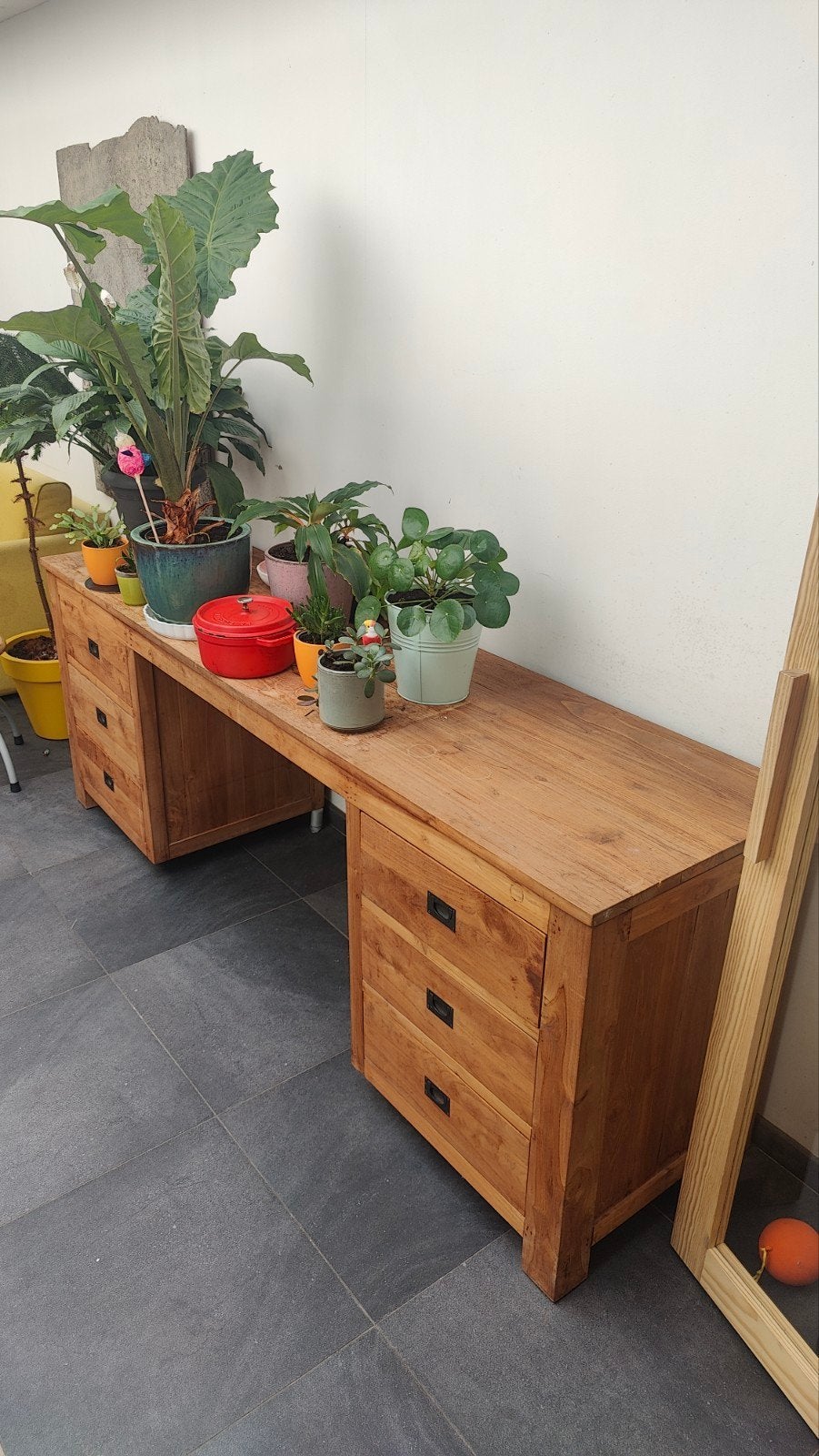 Teak bureau, Ophalen, Gebruikt