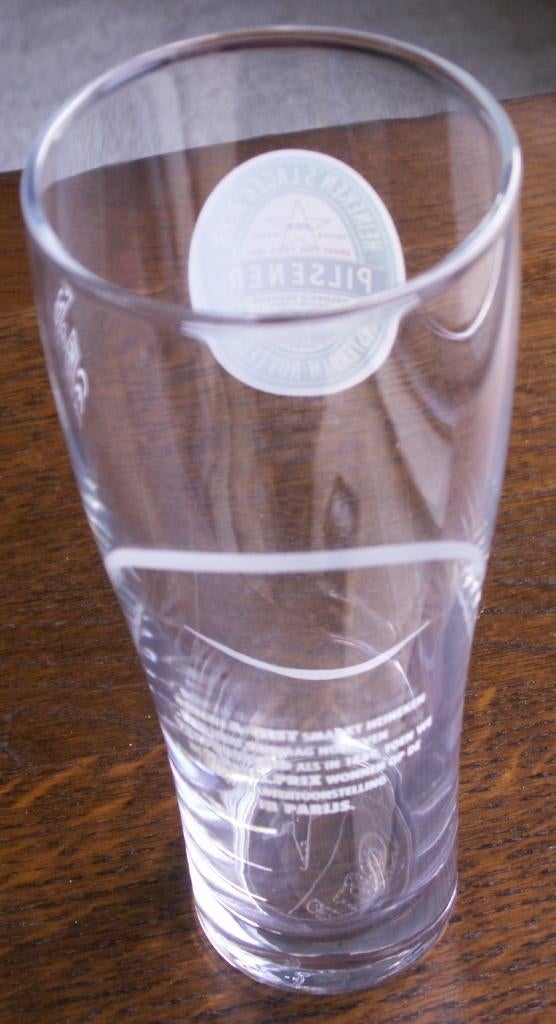 Heineken Bier glas bierglas Limited Edition logo 1889, Verzamelen, Biermerken, Ophalen of Verzenden, Nieuw, Heineken