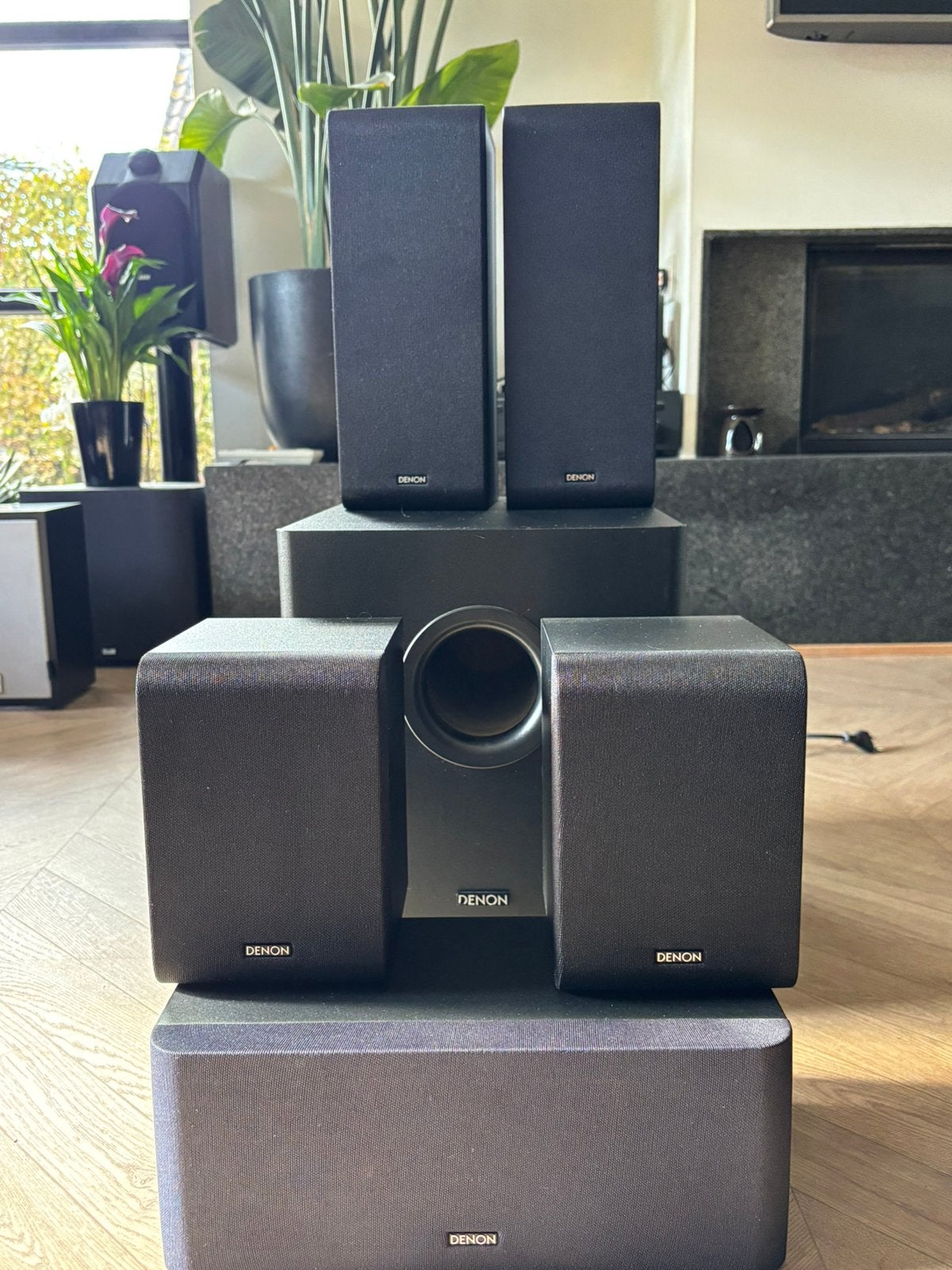 Denon surround speaker set met actieve subwoofer, Ophalen, Zo goed als nieuw