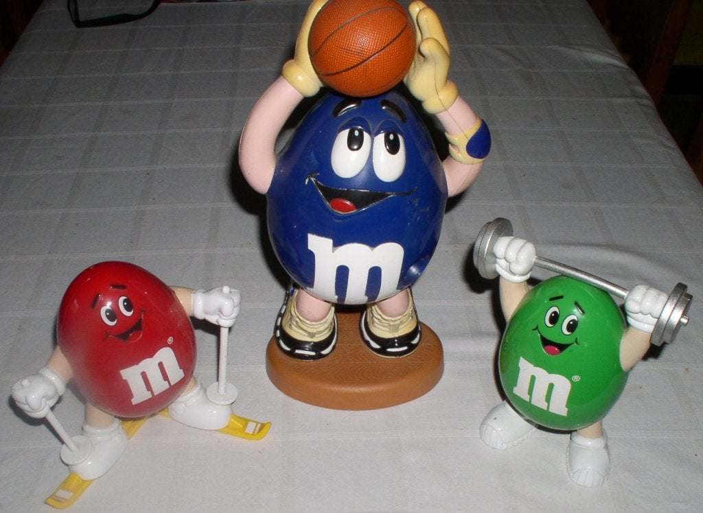 3 M&M poppetjes, Verzamelen, Poppetjes en Figuurtjes, Ophalen of Verzenden, Gebruikt