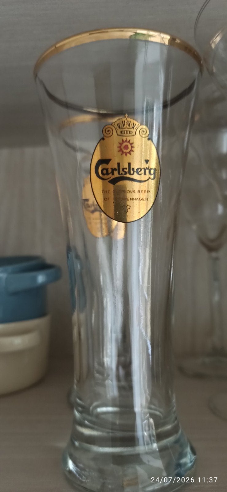 verres Carlsberg, Enlèvement, Utilisé, Verre à bière