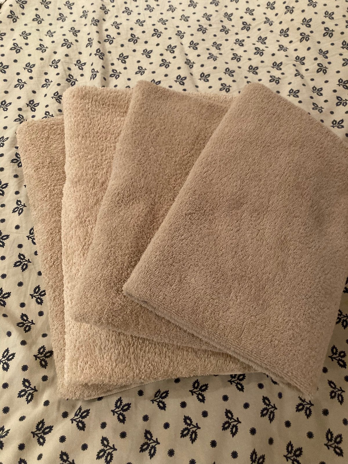 4 Stand/badlakens, Huis en Inrichting, Woonaccessoires | Kussens, Ophalen, Zo goed als nieuw, Beige