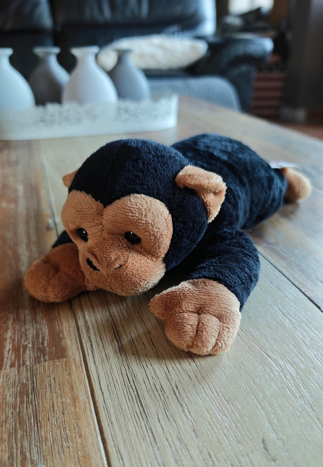 Peluche singe Nicotoy, Enfants & Bébés, Noir, Comme neuf, Moyen (20 à 80 cm), Nicotoy
