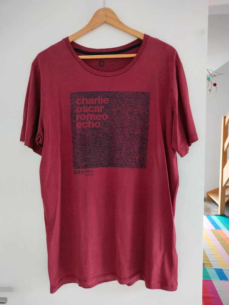Toffe grote herenT-shirt maat : XL Jack&Jones, Kleding | Heren, T-shirts, Maat 56/58 (XL), Ophalen of Verzenden, Gedragen, Rood