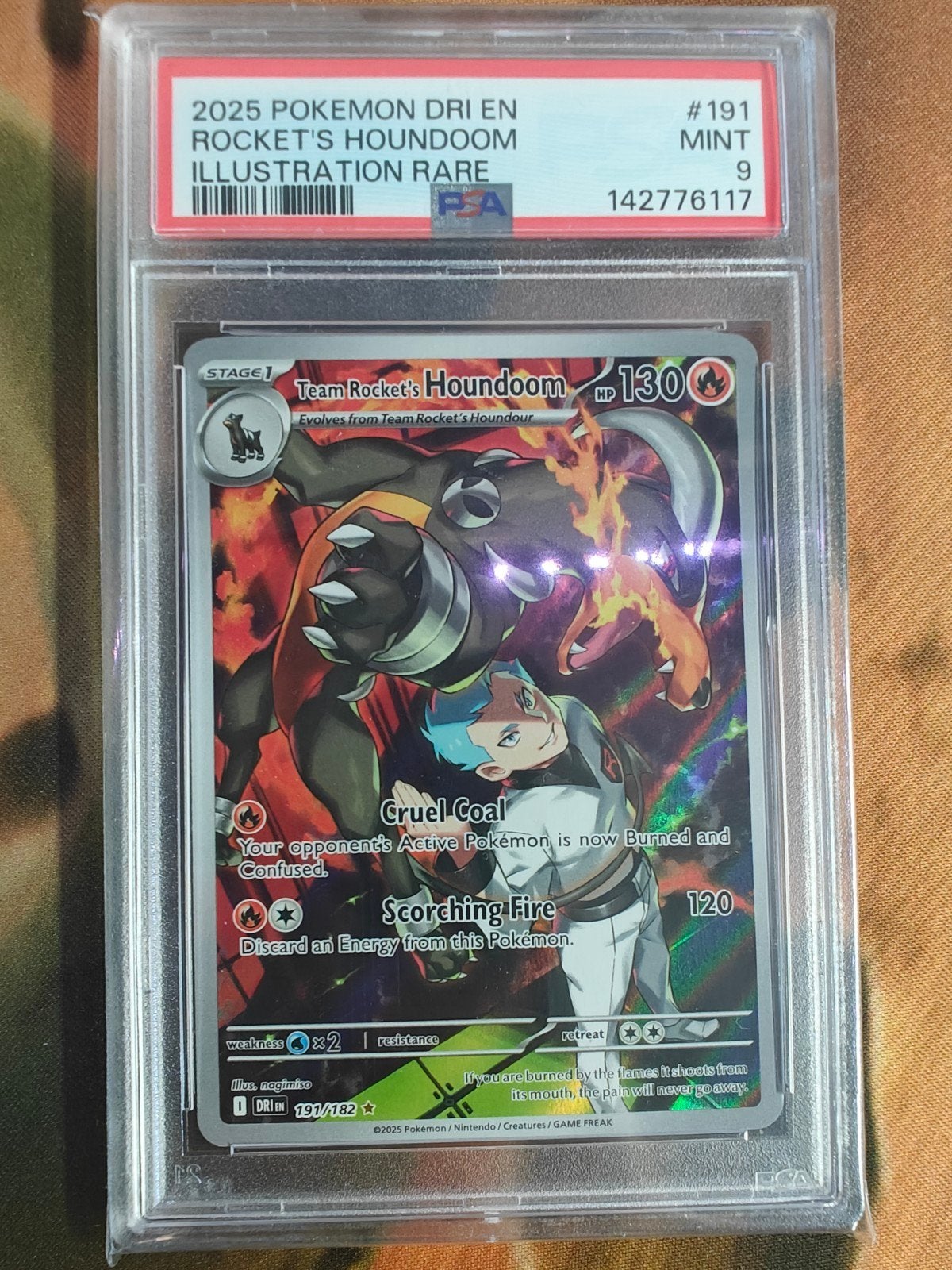 Team Rockets houndoom 191 PSA 9 Pokémon, Ophalen of Verzenden
