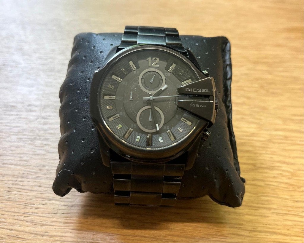 Montre Diesel Mega Chief noire, Montre-bracelet, Autres marques, Enlèvement, Acier