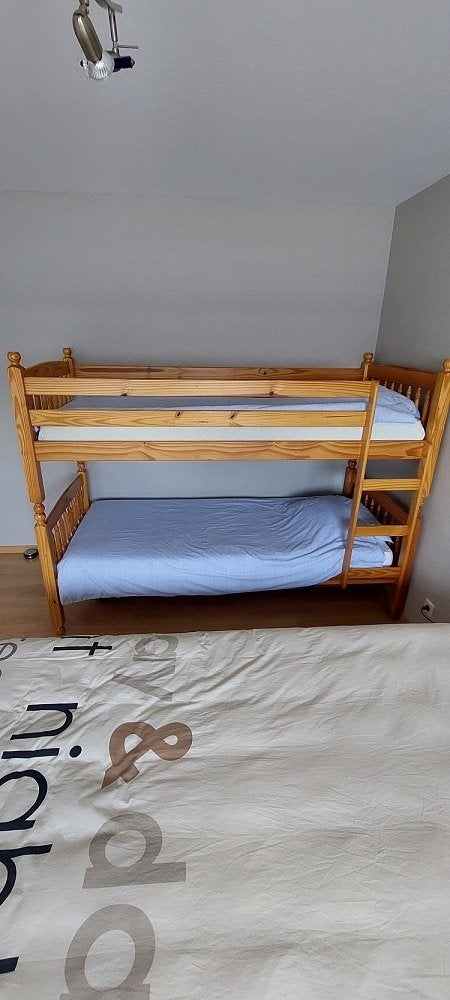 Mooi massief grenen stapelbed, Maison & Meubles, 90 cm, 210 cm, Enlèvement, Lits superposés