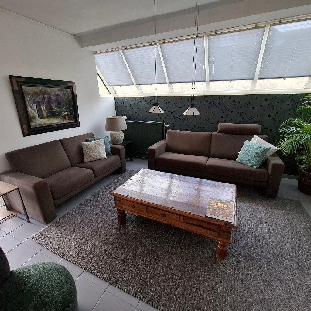 Canapés deux et trois places en parfait état, Maison & Meubles, 200 à 250 cm, Banc droit, Enlèvement, Utilisé