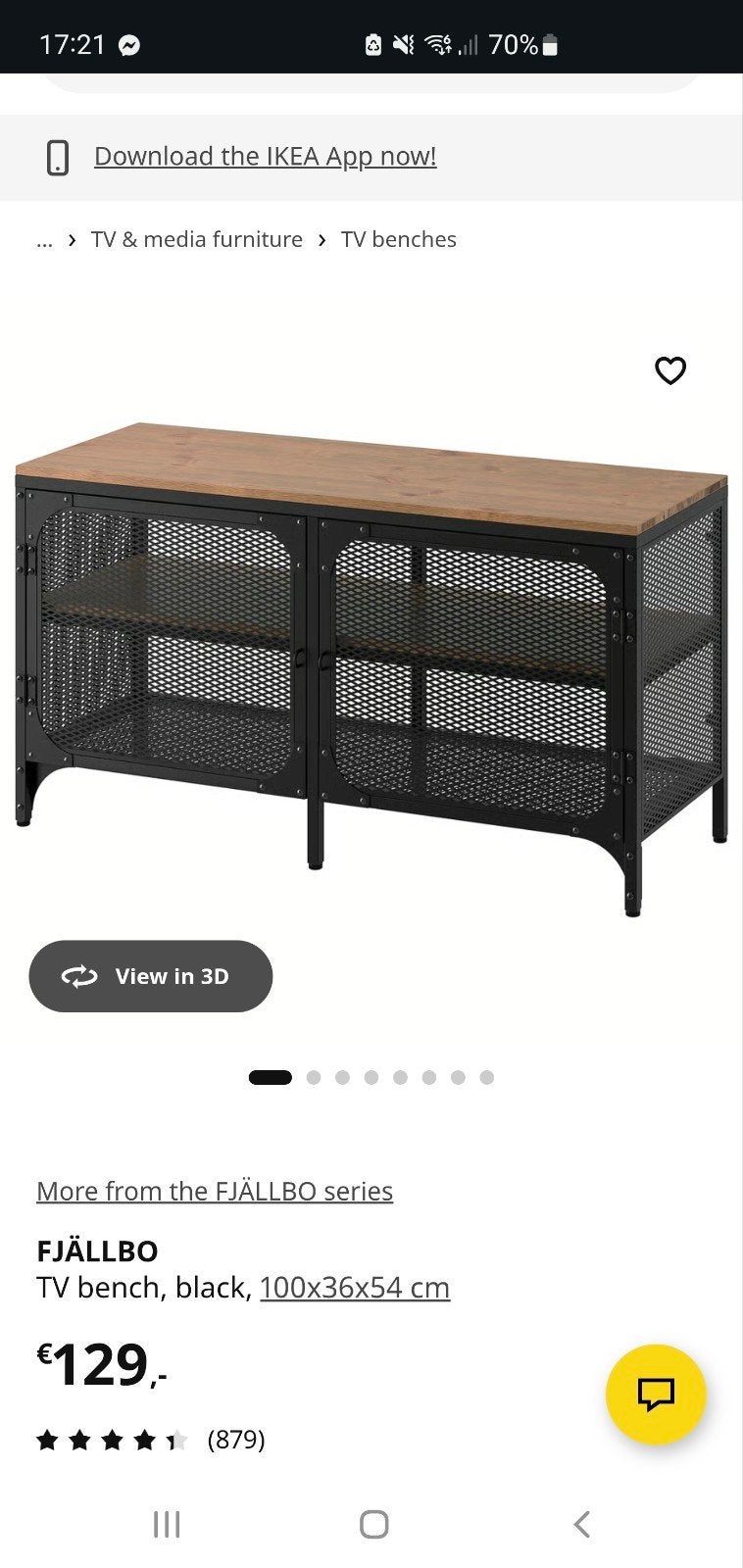 ikea kast Fjallbo, Ophalen, Nieuw, 50 tot 100 cm, Minder dan 100 cm