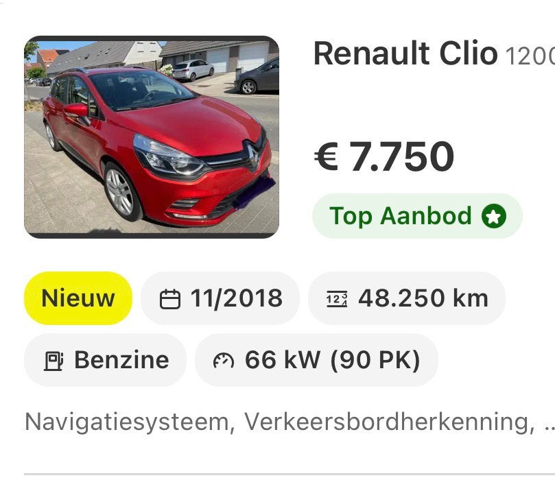 RenaultClioBreak.Testé pendant 2ans. Seulement 48 300 km ! ., Enlèvement