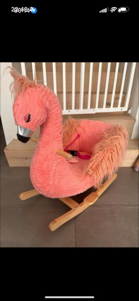 Schommelpaard Flamingo Farrah Tryco, Enfants & Bébés, Jouets | Jouets a bascule, Comme neuf, Enlèvement