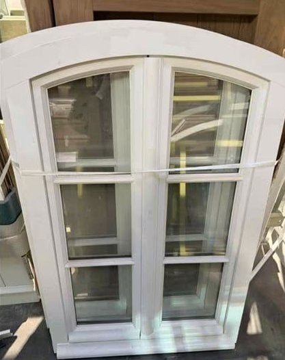 Wit dubbel raam te koop – 84 x 129 cm – €475 per stuk, Doe-het-zelf en Bouw, Ophalen, Gevelraam of Ruit, 80 tot 120 cm, 120 tot 160 cm