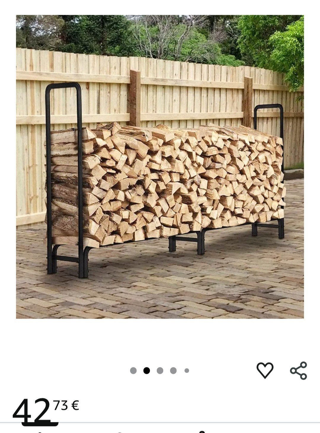 étagère à buche bois stockage, Enlèvement