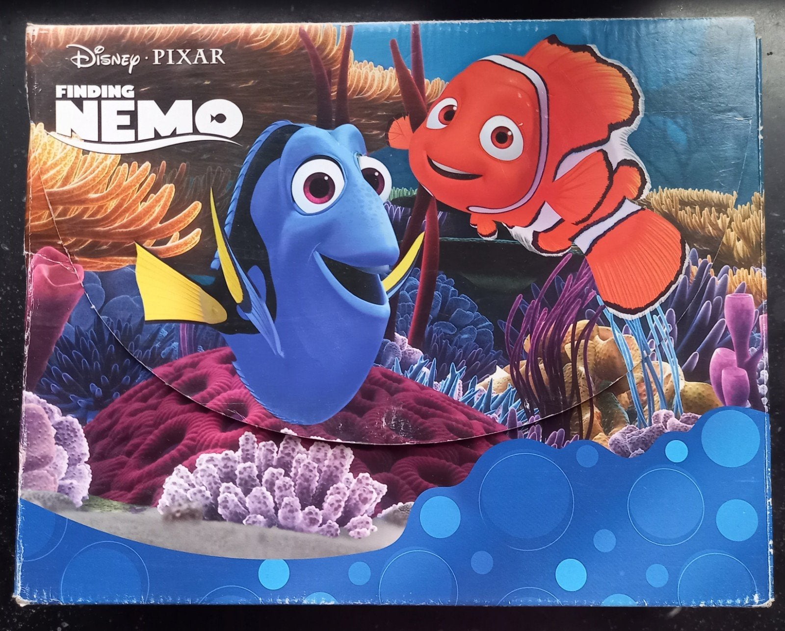 Vier puzzels Finding Nemo in draagtasje, Ophalen of Verzenden, 10 tot 50 stukjes, Zo goed als nieuw