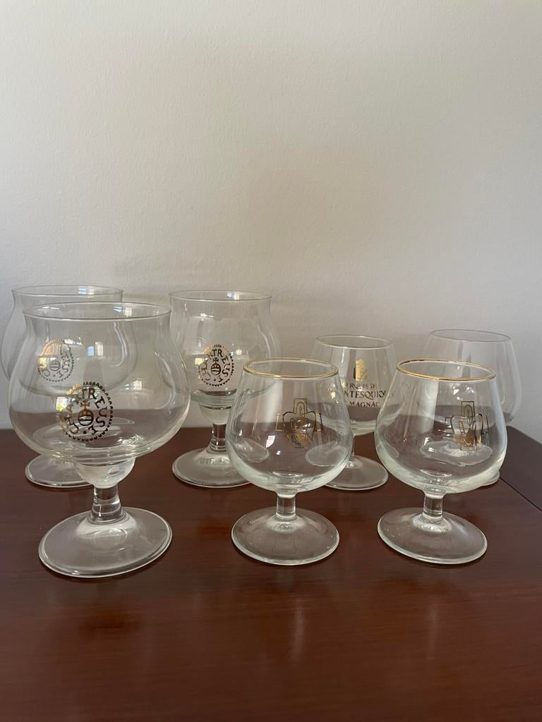 6 digestiefglazen te koop, Verzamelen, Ophalen, Zo goed als nieuw, Borrel- of Shotglas