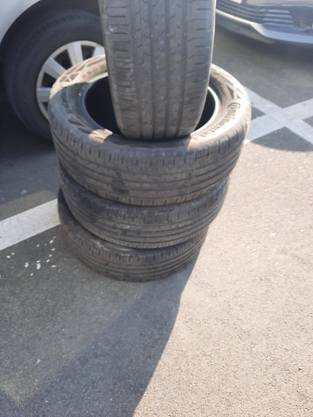 3 pneus à vendre Continental 205/55/r16v, Enlèvement, Pneu(s)