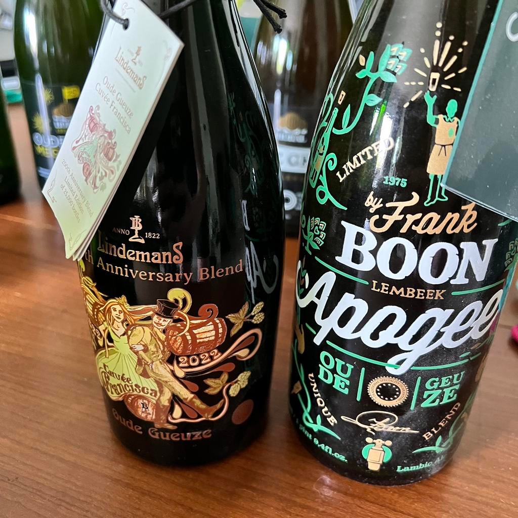 Geuze flessen 75cl, Verzamelen, Ophalen, Zo goed als nieuw