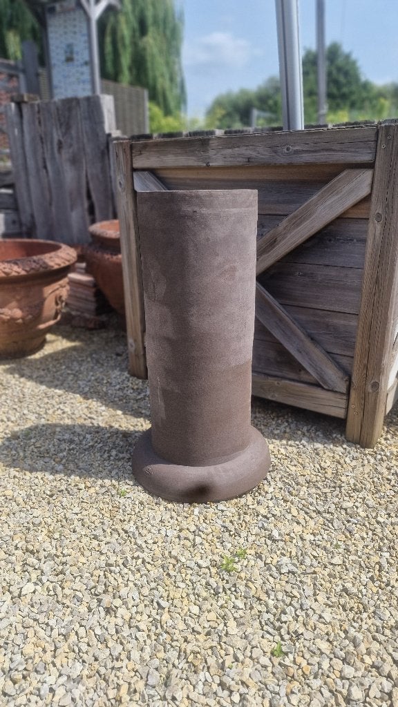 Piédestal Leonardo en terre cuite Ø30cm H80cm - Anthracite, Jardin & Terrasse, Enlèvement, Neuf, Autres matériaux, Autres types