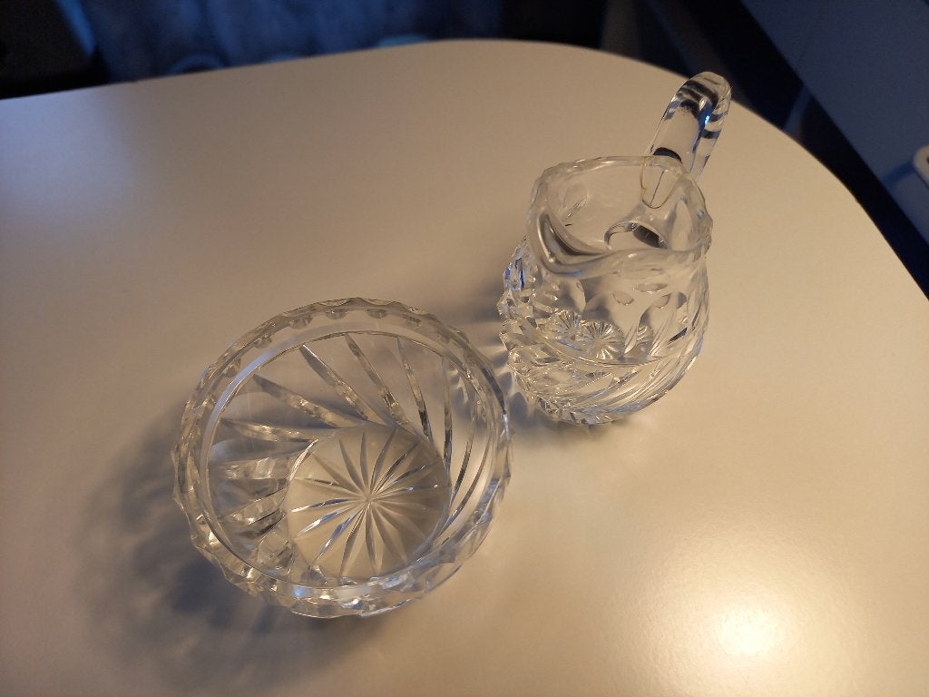 glazen melkkannetje + suikerpotje, Enlèvement ou Envoi, Comme neuf, Verre, Autres types