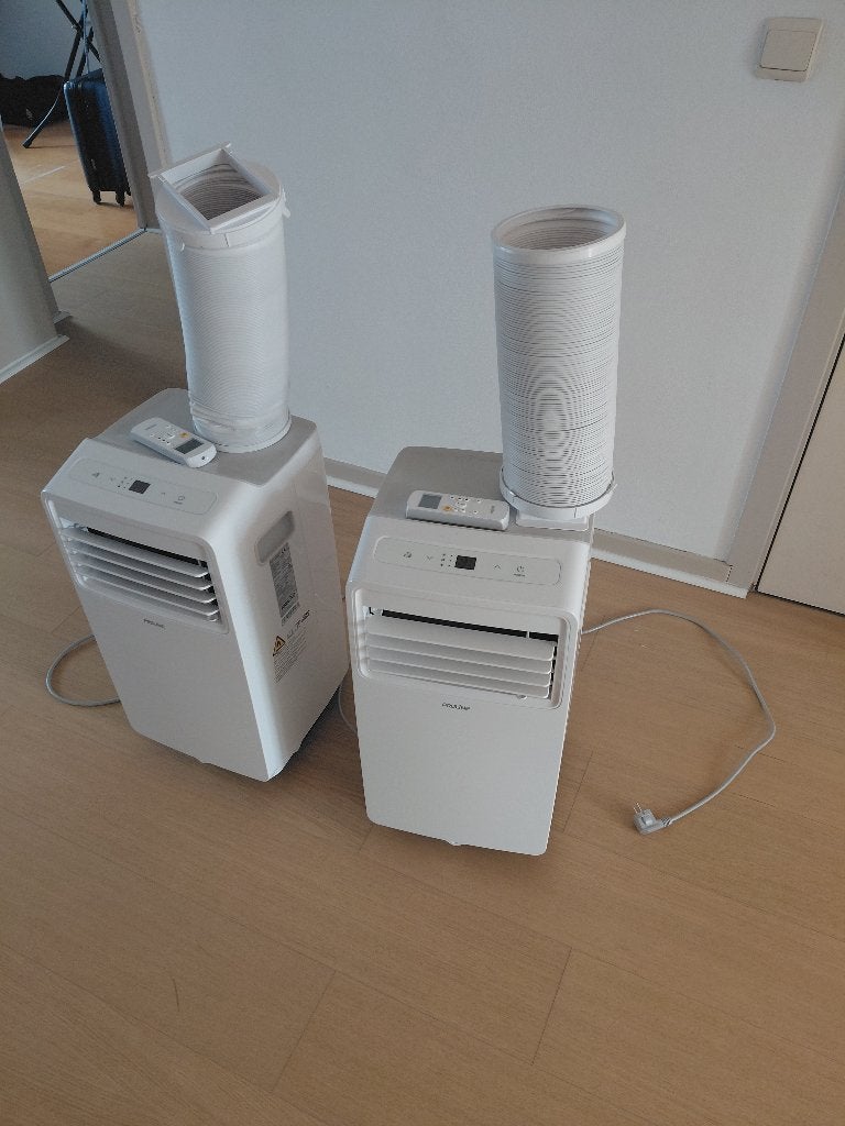 airco x 2 Proline PAC1800, Electroménager, Climatiseurs, Refroidissement et Déshumidification, Moins de 60 m³, Comme neuf, Enlèvement