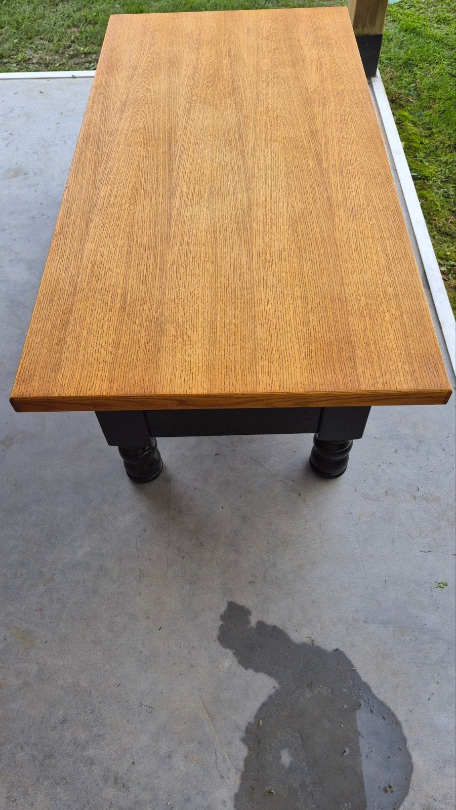 table basse pleine de chêne, Enlèvement