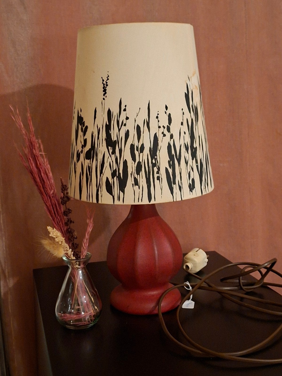 Vintage Bay Keramik Tafellamp (Model 587/20) met IKEA Läns B, Keramiek, Ophalen of Verzenden, Zwart, IKEA