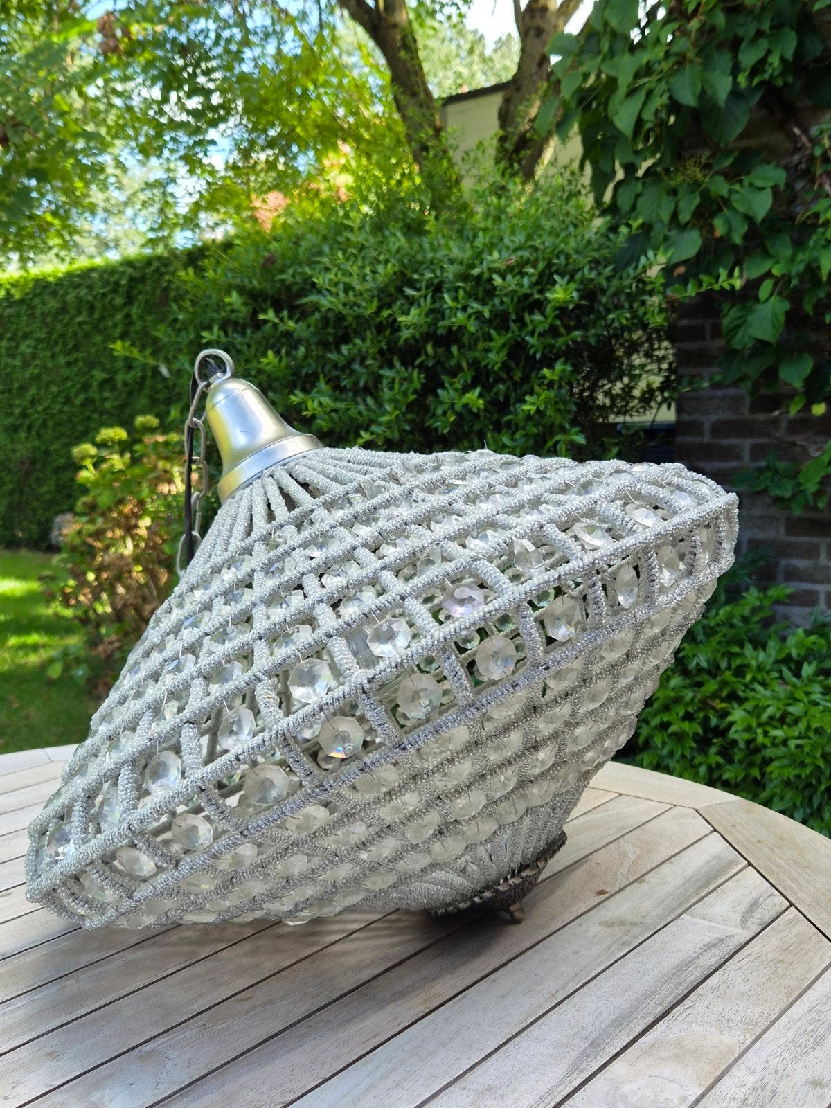 vintage boho hanglamp, Ophalen, Gebruikt, Vintage boho hollywood oosters