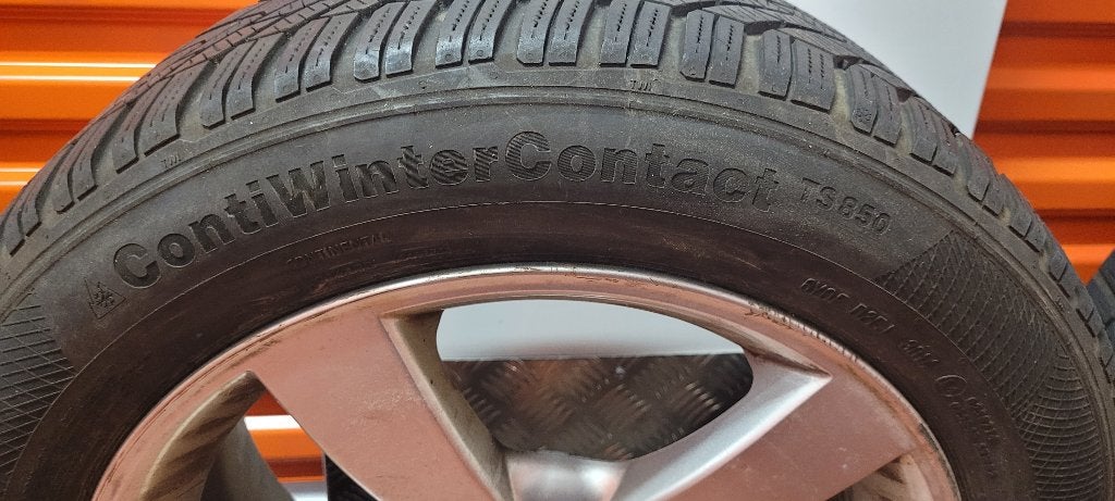 4 pneus hiver Continental ContiWinterContact + jantes Alu, Pneus et Jantes, Pneus hiver, 16 pouces, Véhicule de tourisme