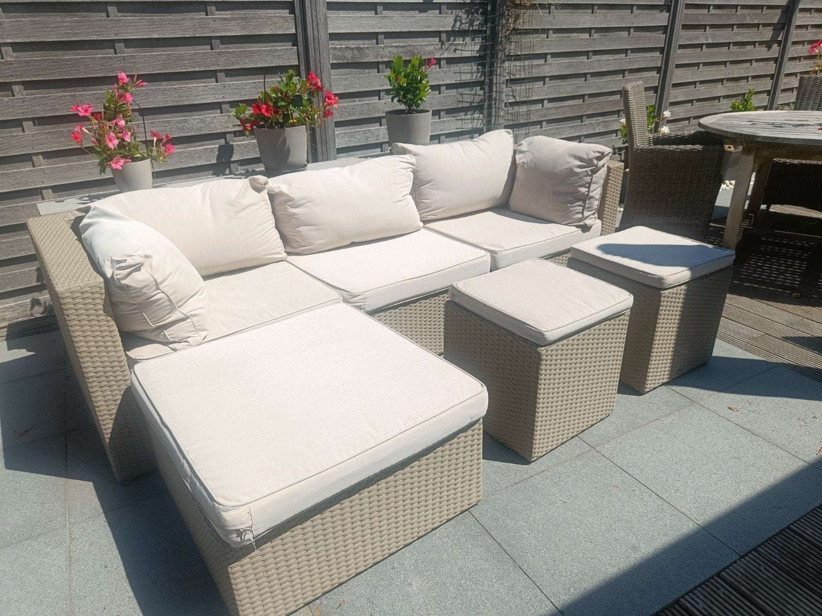 Loungeset Bristol incl. kussens & beschermhoes - goede staat, Tuin en Terras, Ophalen, Loungeset