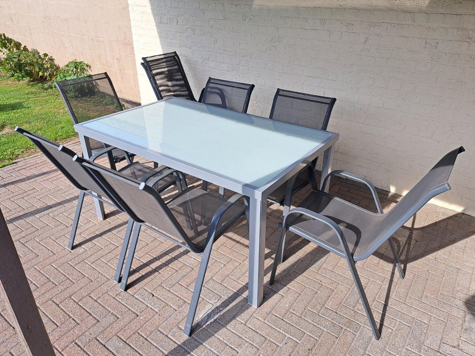 Table de jardin avec 8 chaises, Jardin & Terrasse, Table à dinner, Salons de jardin, 8 places, Enlèvement