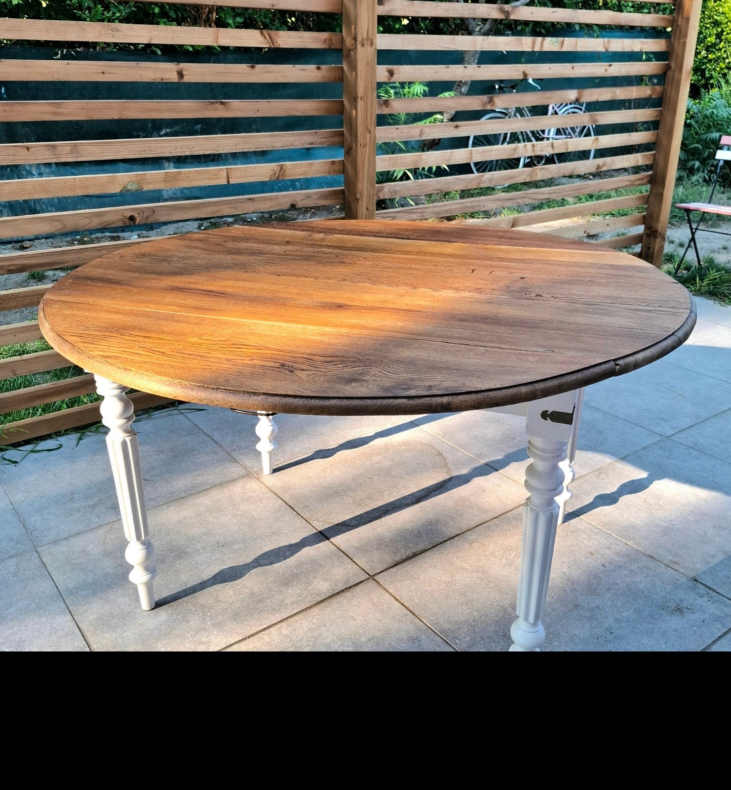 Table à manger chêne massif  (Campagne-chic)– 6/8 pers., Enlèvement, Chêne
