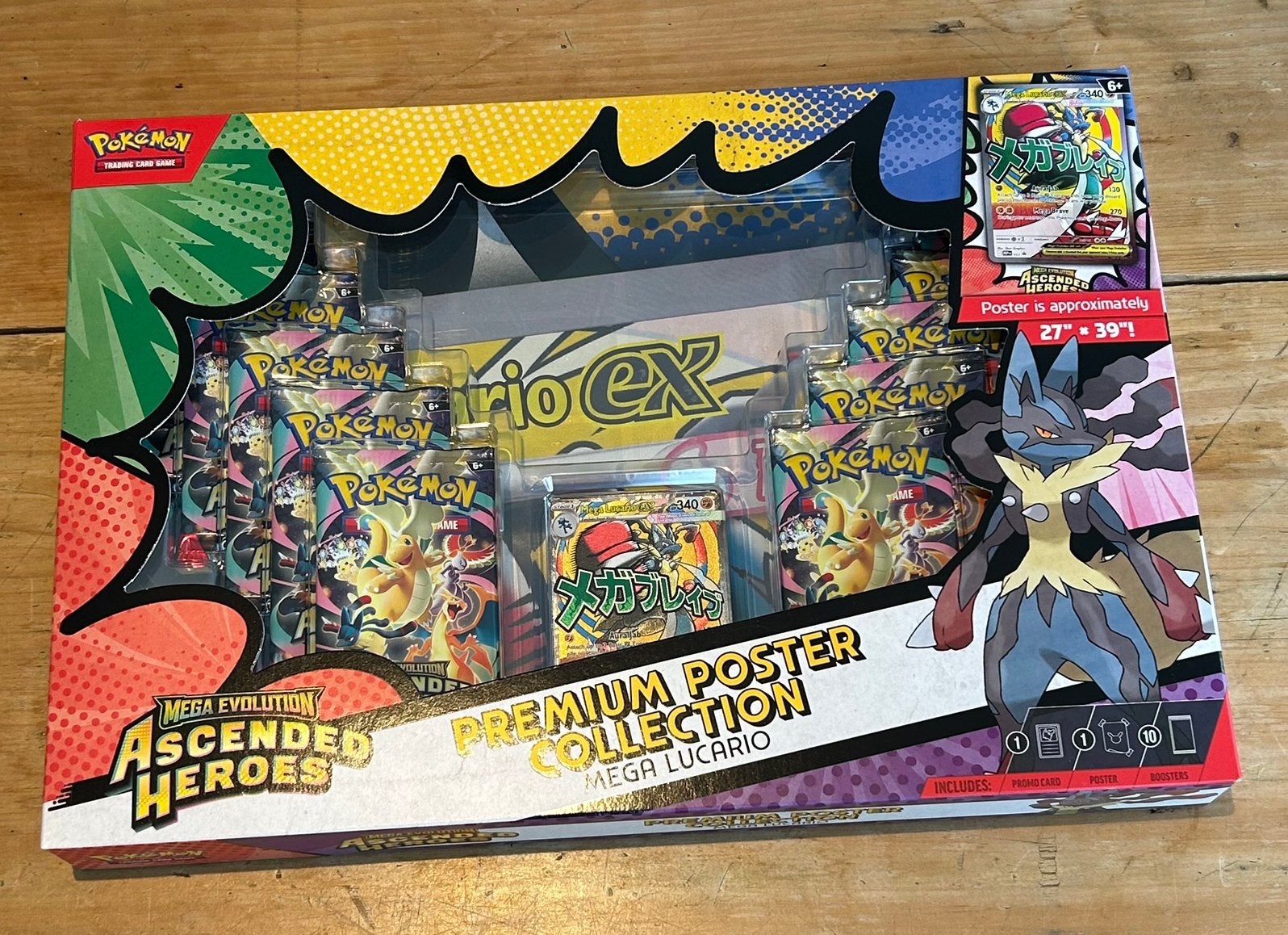 Ascended Heroes Mega Lucario Premium Poster Collection EN, Ophalen of Verzenden, Zo goed als nieuw