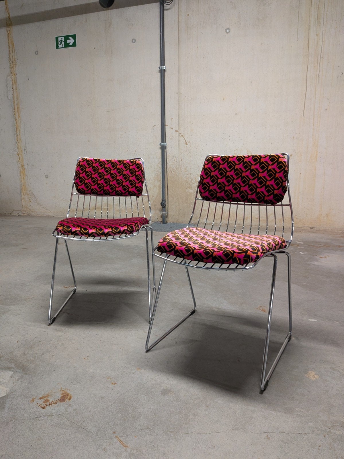 Vintage stoelen - Rudi Verelst (reupholstered), Ophalen