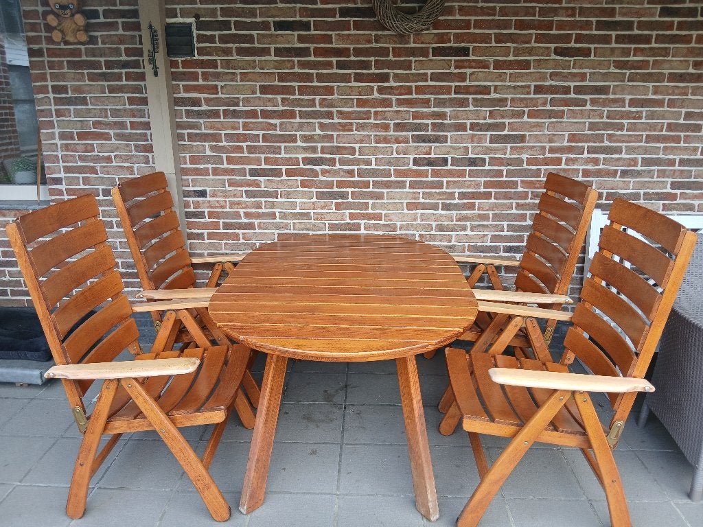 Tuinset, Tuin en Terras, Ophalen, 4 zitplaatsen, Gebruikt, Eettafel
