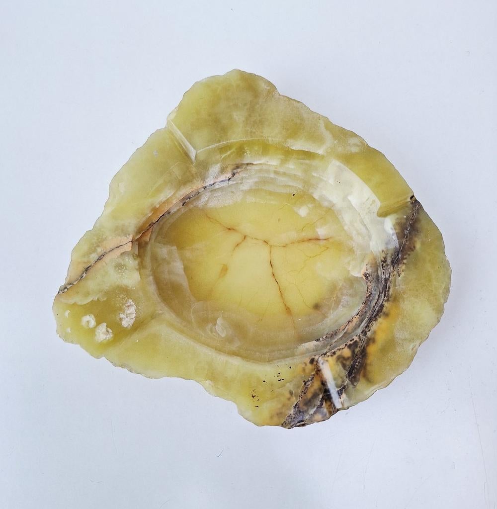 Vide-poche/cendrier en marbre onyx ancien, Antiquités & Art, Enlèvement ou Envoi