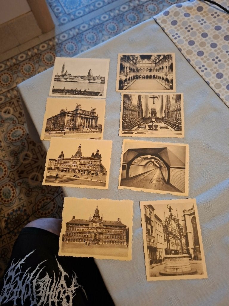 8 prenten/chromo's : Antwerpen / de Beukelaar, Enlèvement ou Envoi, 1940 à 1960, Utilisé, Gravure