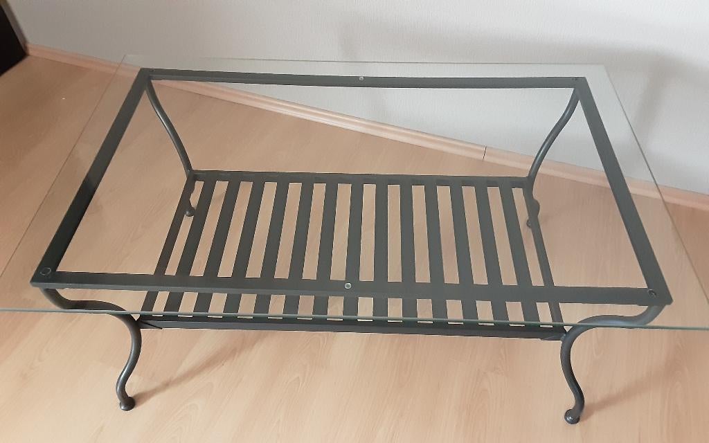 Table basse moderne avec plateau en verre, Maison & Meubles, Tables | Tables de salon, 100 à 150 cm, Moins de 50 cm, Verre, Comme neuf
