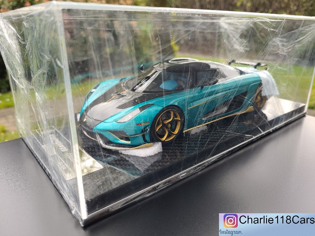FrontiArt 1/18 Koenigsegg Regera – Peacock Blue, Enlèvement ou Envoi, Neuf