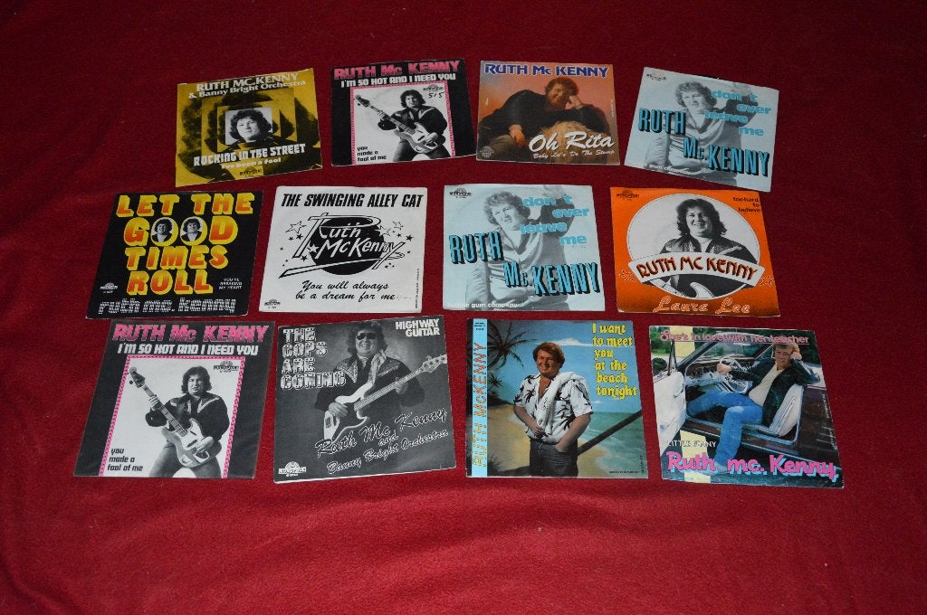 45t's van de Belgische rocker "Ruth mc Kenny, Cd's en Dvd's, Vinyl | Rock, Overige genres, 7 inch, Ophalen of Verzenden, Zo goed als nieuw