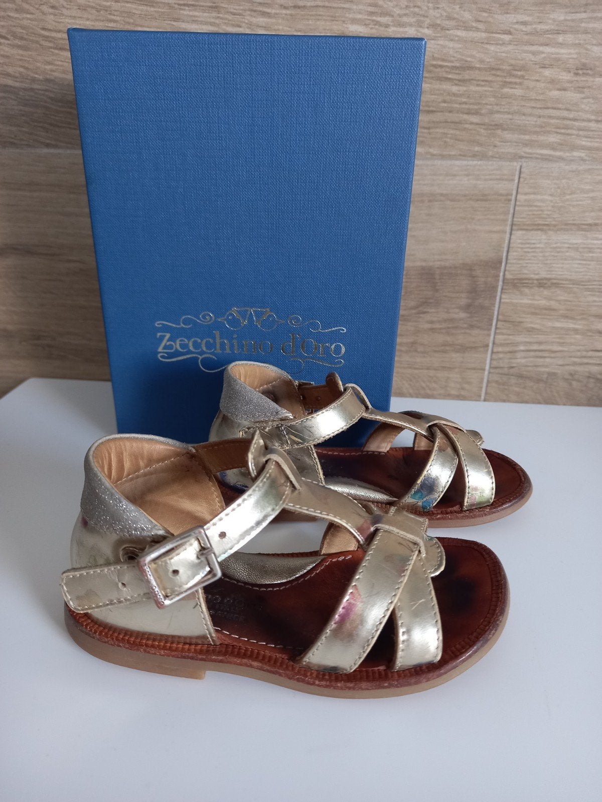 Zecchino d'Oro lederen sandaaltjes maat 21, Meisje, Schoenen, Zecchino d’Oro, Ophalen of Verzenden