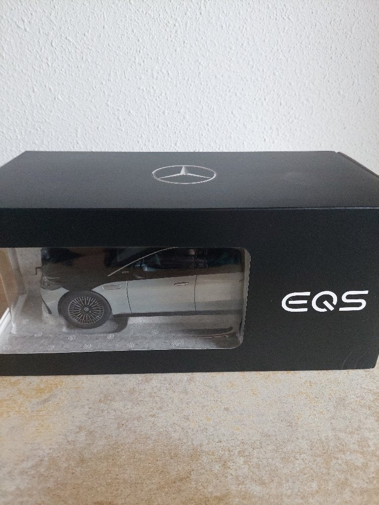 1/18 - NZG - Mercedes Benz EQS Black/ Silver, Ophalen of Verzenden, Nieuw