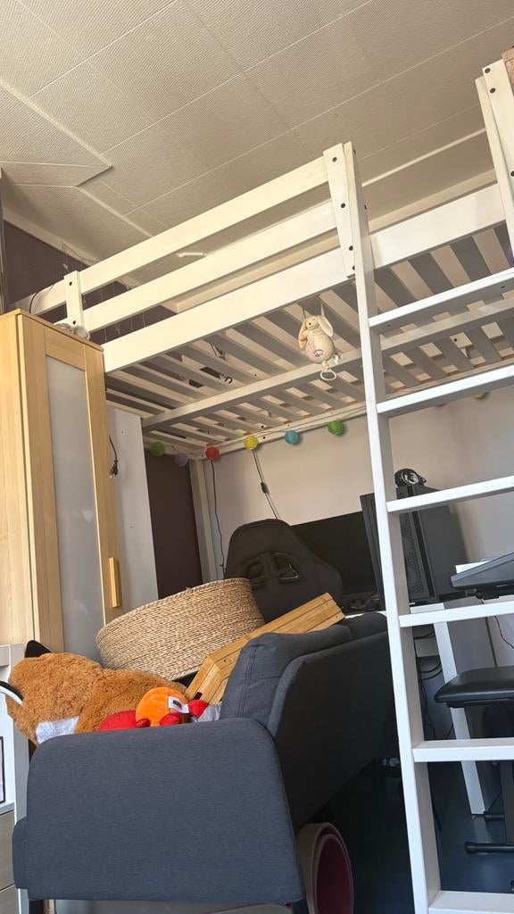 Lit mezzanine, Maison & Meubles, Chambre à coucher | Lits superposés & Lits mezzanines, 140 cm, Enlèvement, Utilisé, 200 cm