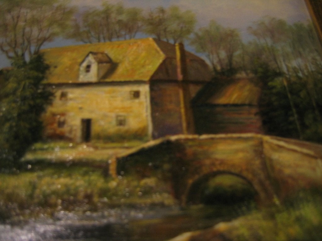 Olieverf op paneel, Antiquités & Art, Peinture à l'huile, Panneau, Paysage, Enlèvement